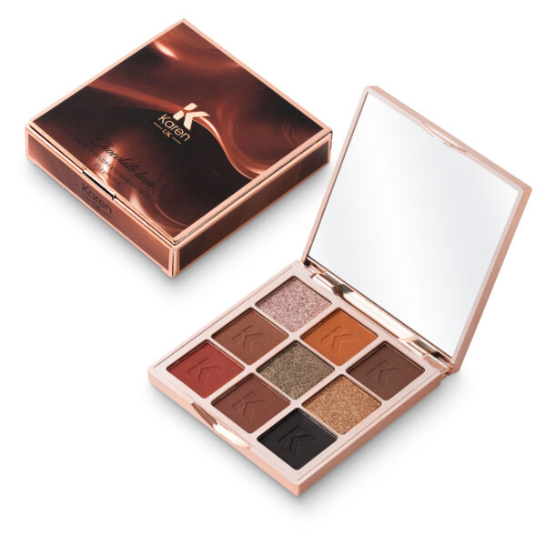 Chocolate Lava Palette – 9 satin-textured eyeshadow shades